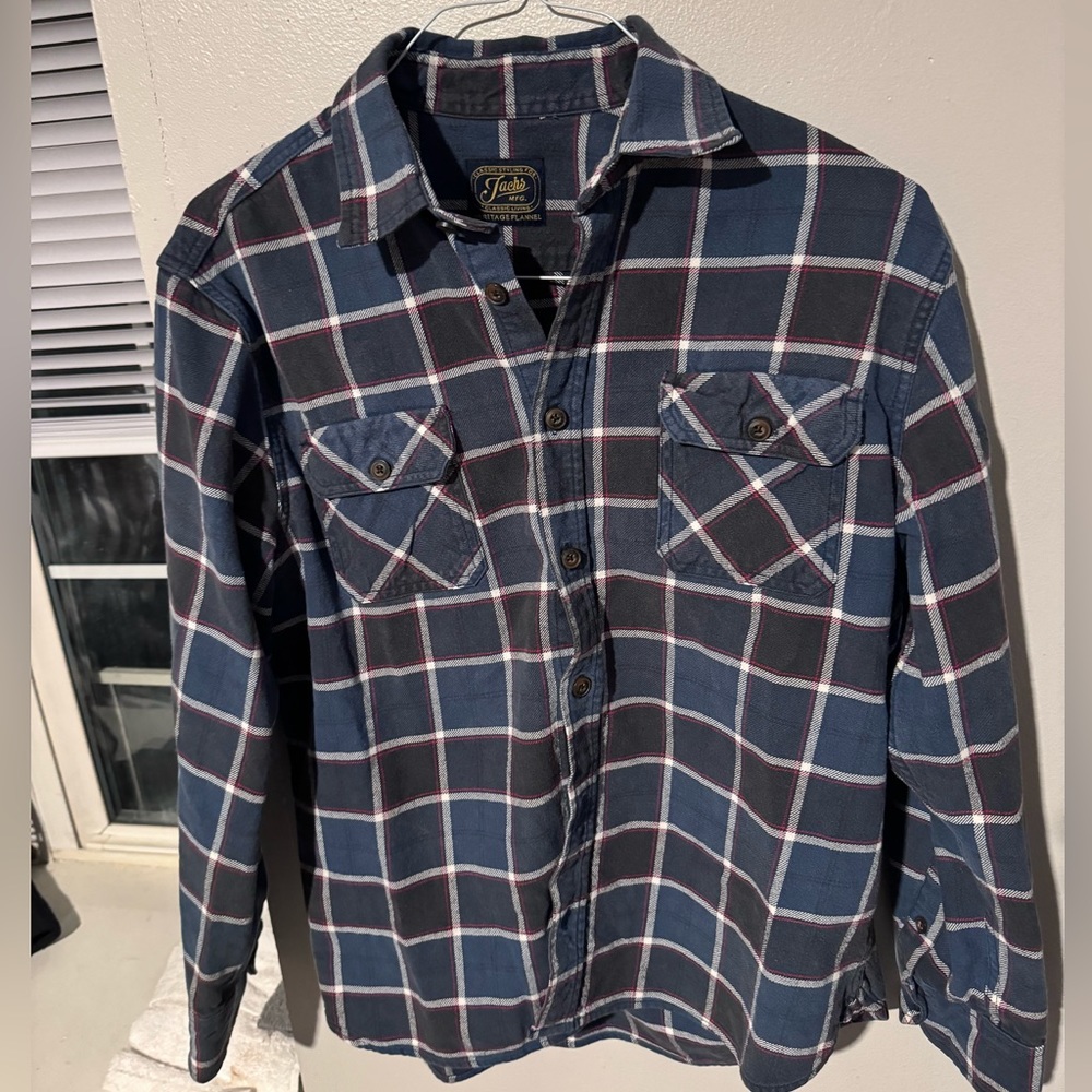 Blue/red work flannel